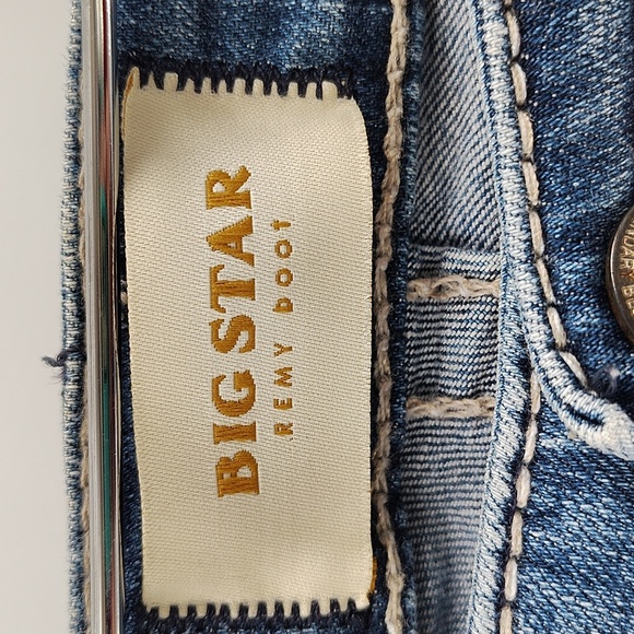 Big Star Remy Boot Denim Jeans Size 28 Long Tall Girl Stretch Mid Rise - Picture 2 of 5